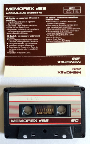Memorex dbs musicassetta - mc, 60