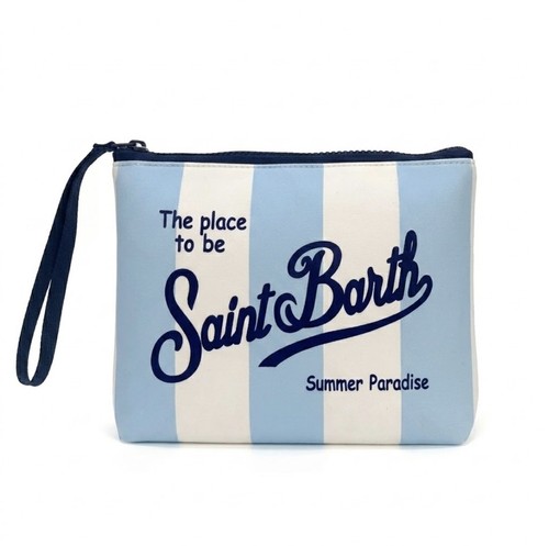 Pochette strisce azzurre e - azzurre,
